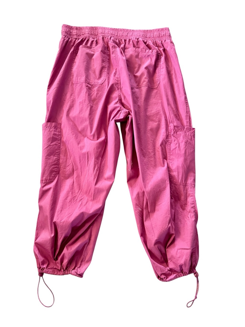 Pink Parachute Cargo Pants Cotton Stretch Sz 2X Plus Size Y2K Gorpcore Utility - Picture 6 of 8